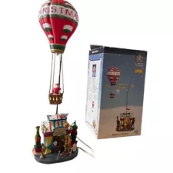 Lemax Carole Towne Balloon Rides Santa Christmas Village Animated Power Cord IOB - Picture 3 of 10